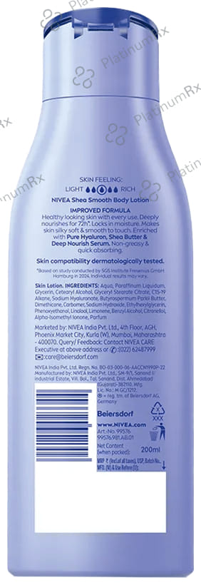 Nivea Shea Smooth Body Milk for Dry Skin 200ml