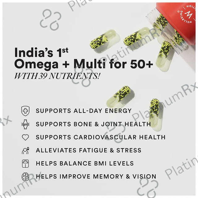 Wellbeing Nutrition Slow Multi for Him 50+ - With Ginkgo Biloba & Lutein for Energy & Performance - Capsule