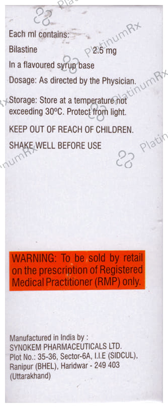 Bilasure 2.5mg Oral Solution 60ml