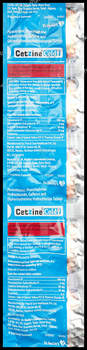 Cetzine Cold Tablet 10s