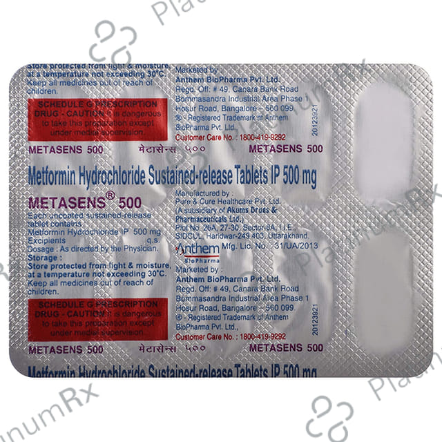 Metasens 500mg Tablet SR 10s