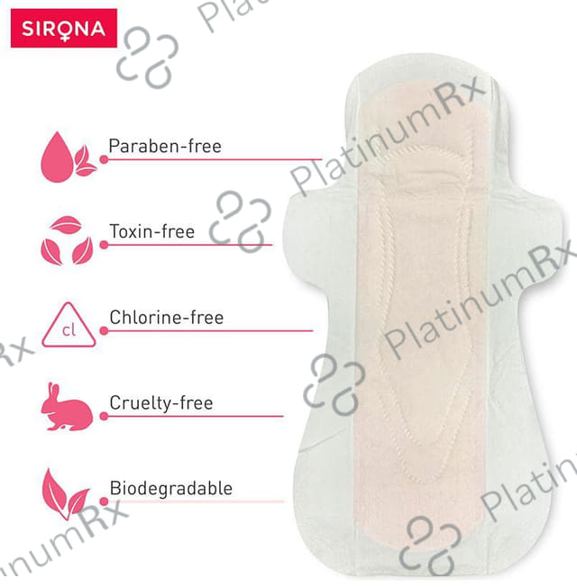 Sirona Natural & Ultra-Thin Rash-Free Sanitary Pads Large