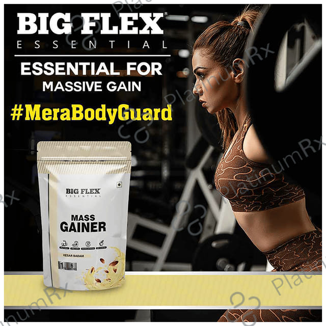 Big Flex Essential Mass Gainer Powder Kesar Badam