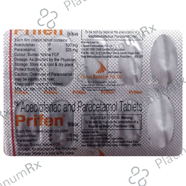 Prifen 100/325mg Tablet 10s