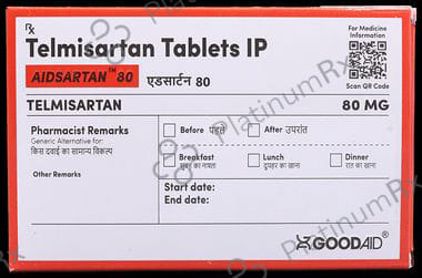 Aidsartan 80mg Tablet 10s