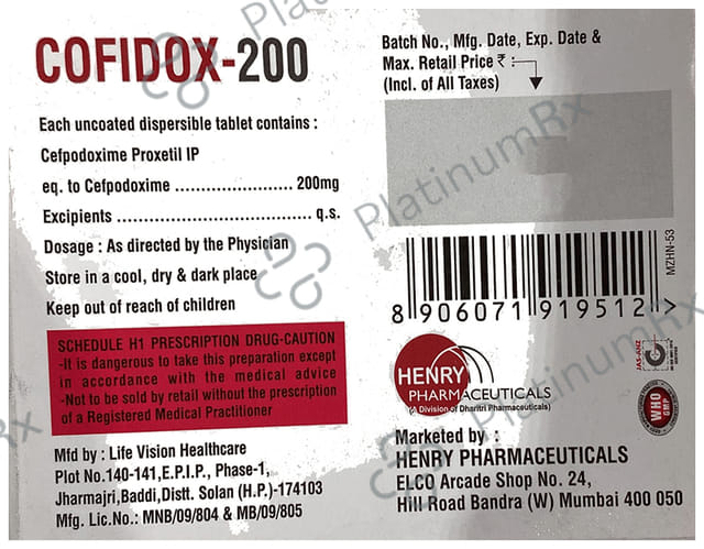 Cofidox 200mg Tablet