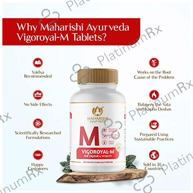 Maharishi Ayurveda Vigoroyal-M Tablet - For Vigour & Vitality 60 tablets