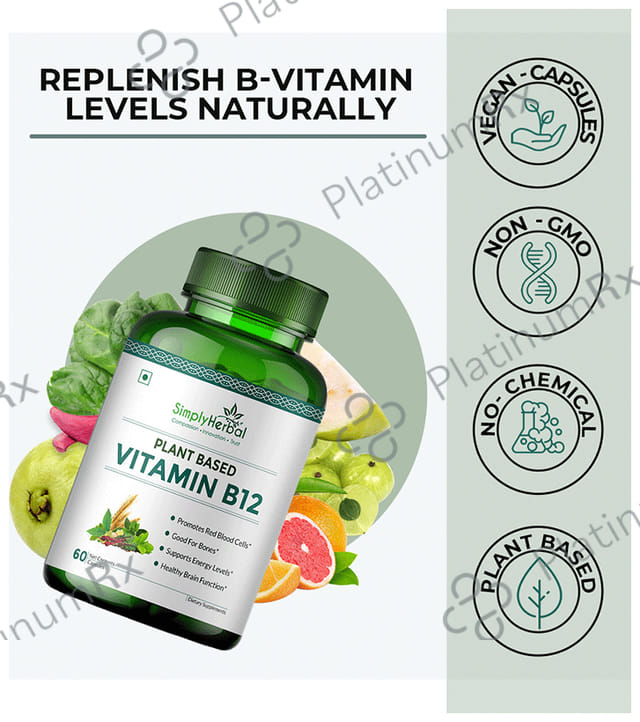 Simply Herbal Plant Based Vitamin B12 Capsule
