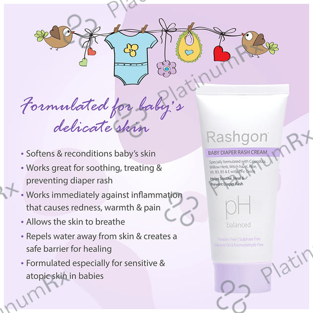 Rashgon Baby Diaper Rash Cream (50gm Each) 4 Tube