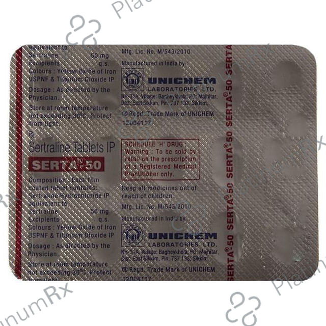 Serta 50mg Tablet 15s