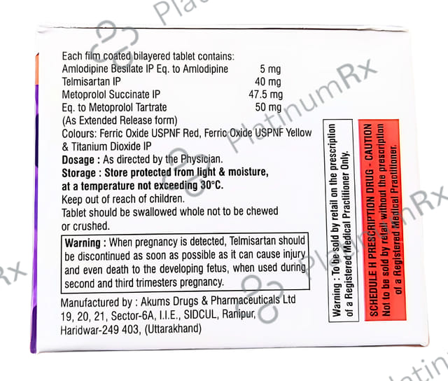 Telmistrum MT AM 50mg Tablet ER 10s