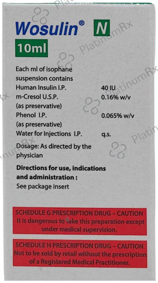 Wosulin N (40 IU/ml) Vial 1X10ml