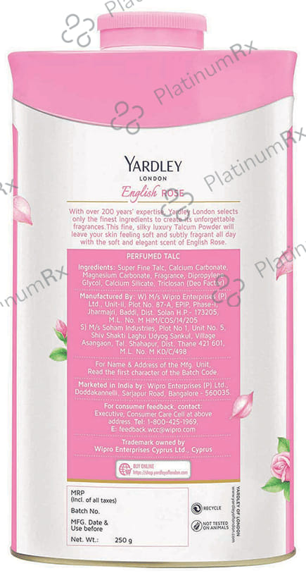 Yardley London English Rose Perfumed Talc 250 gm
