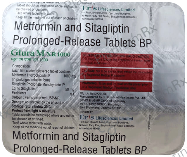 Glura M XR 1000/50mg Tablet 15s