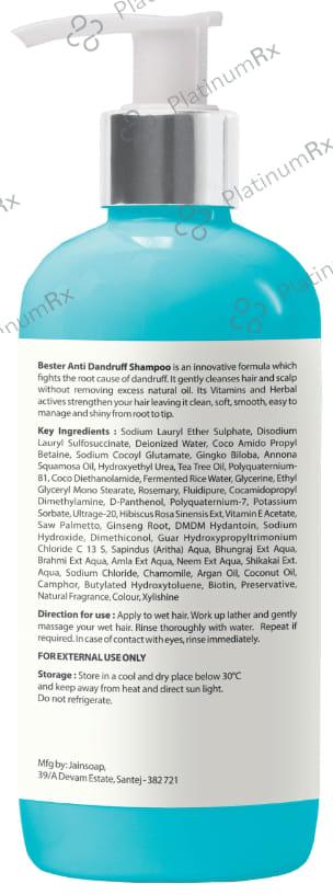 Bester Anti Dandruff Shampoo (300ml Each) 1 Bottle