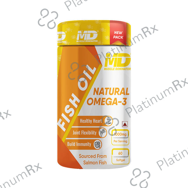 Muscle Dominator Natural Omega-3 Fish Oil 1000mg Softgel