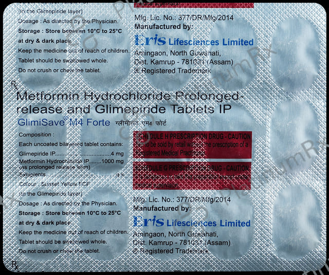 Glimisave M4 Forte 4/1000mg Tablet PR 15s