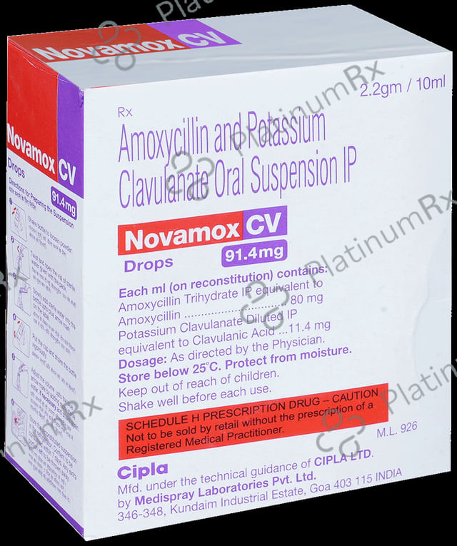 Novamox CV 80/11.4mg Drop 10ml