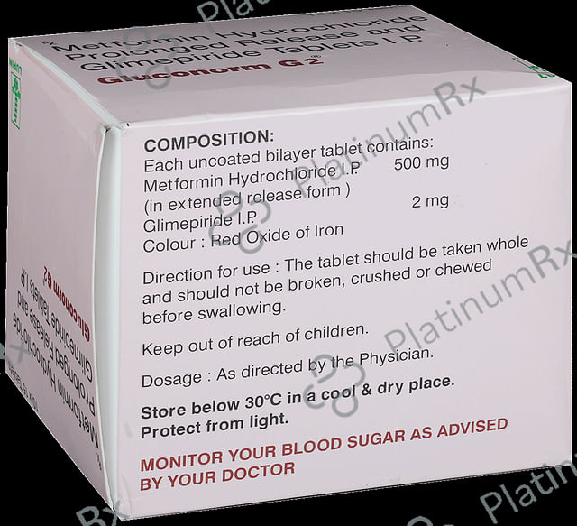 Gluconorm G2 2/500mg Tablet PR 15s