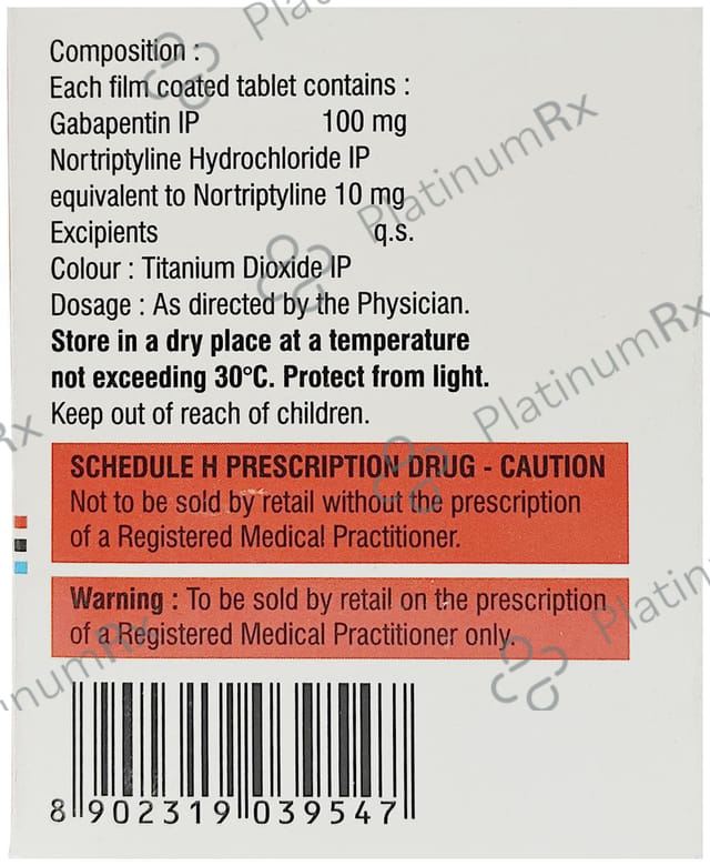 Acegaba NT 100/10mg Tablet 15s