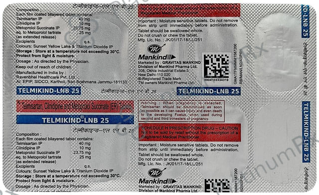 Telmikind LNB 10/25/40mg Tablet ER 10s