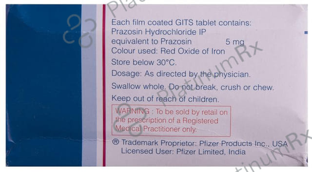 Minipress XL 5mg Tablet 30s