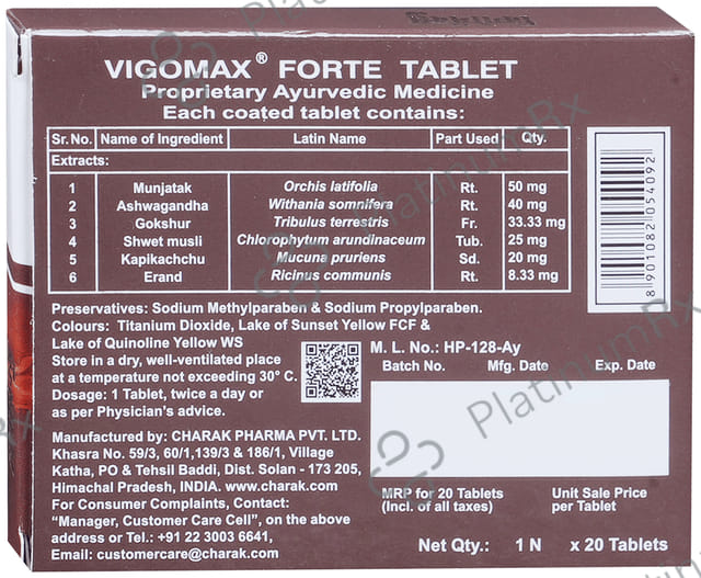 Vigomax Forte Tablet 20s