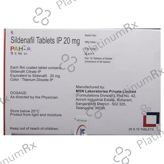 PAH 20mg Tablet 15s
