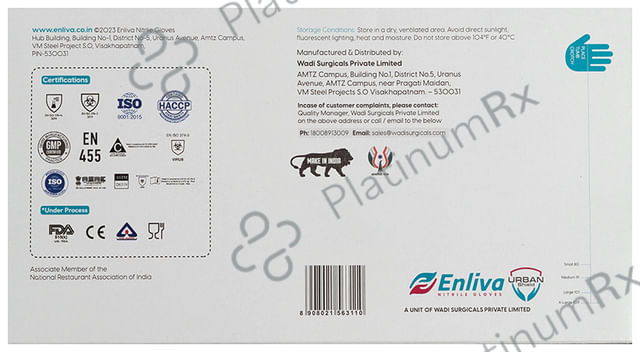 Enliva Urban Shield Nitrile Glove Medium
