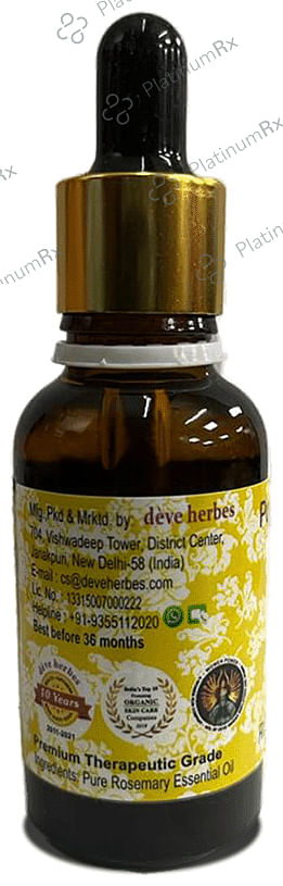 Deve Herbes Pure Rosemary Essential Oil with Dropper 15 ml