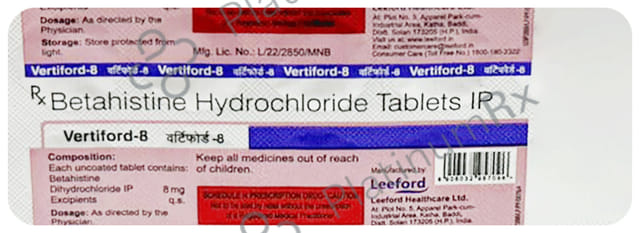 Vertiford 8mg Tablet 10s