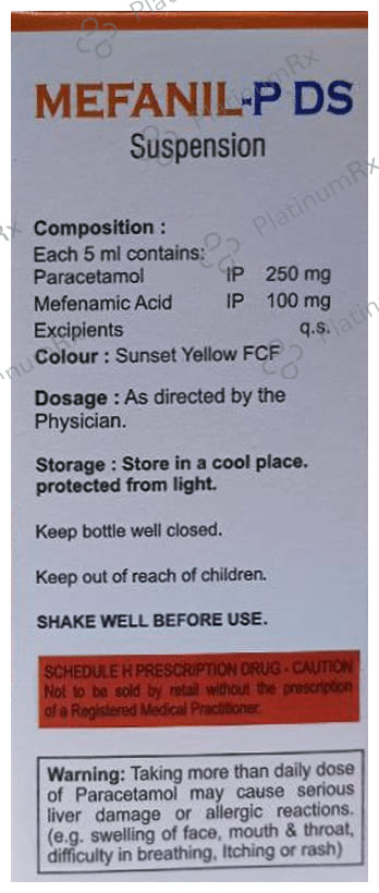Mefanil-P DS Oral Suspension Mango