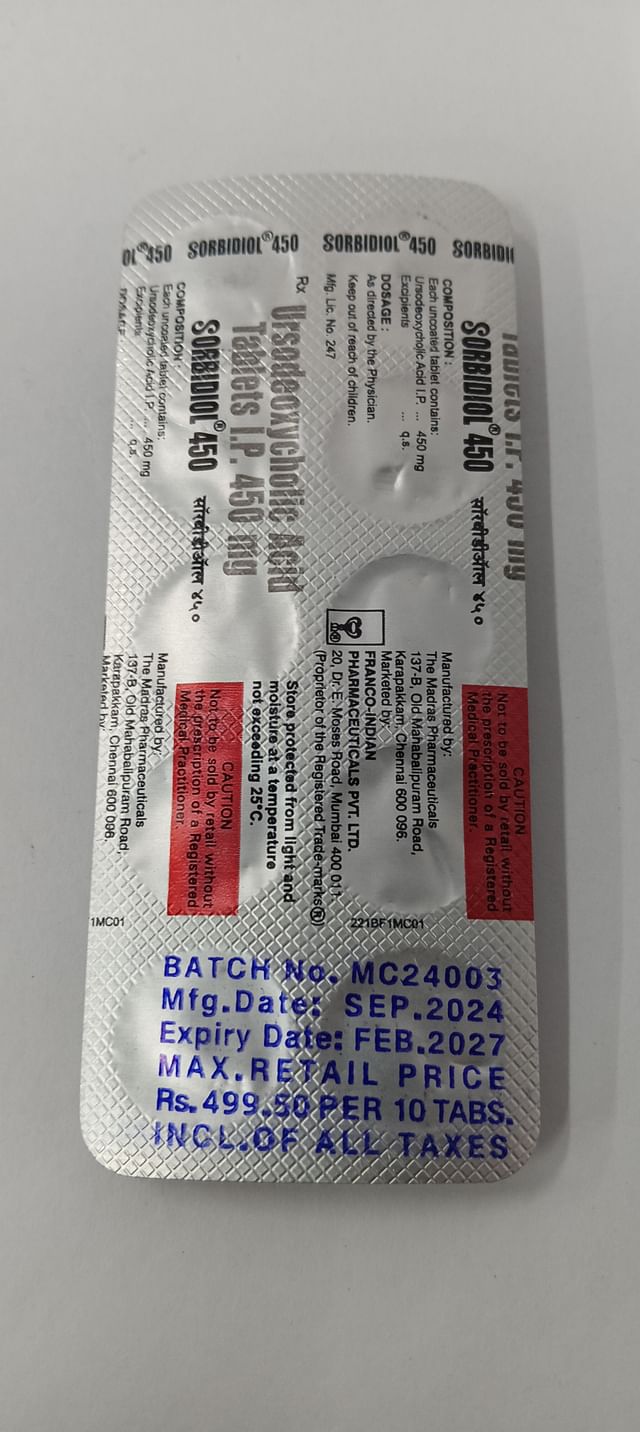 Sorbidiol 450mg Tablet 10s