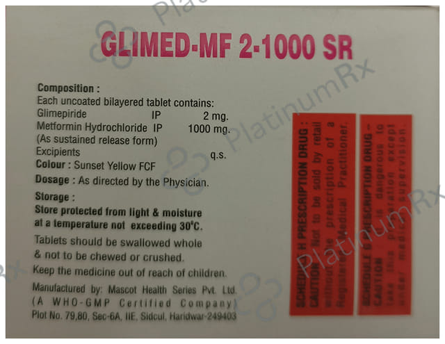 Glimed-MF 2/1000 SR Tablet
