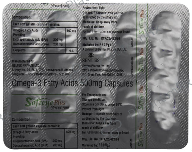 Softeye Plus 500 mg Soft Gelatin Capsule