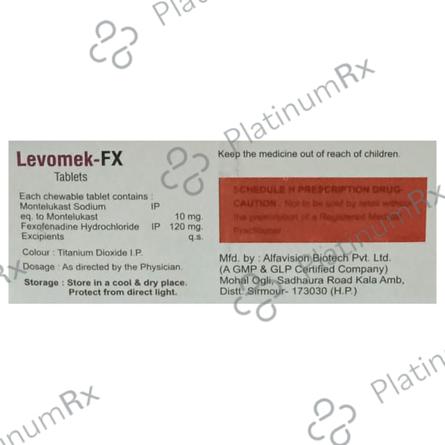 Levomek FX 120/10mg Tablet 10s