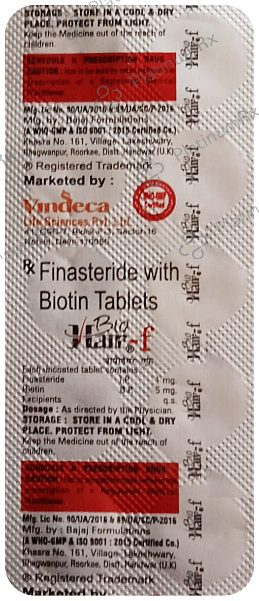 Bio Hairr F 1mg/5000mcg Tablet 10s
