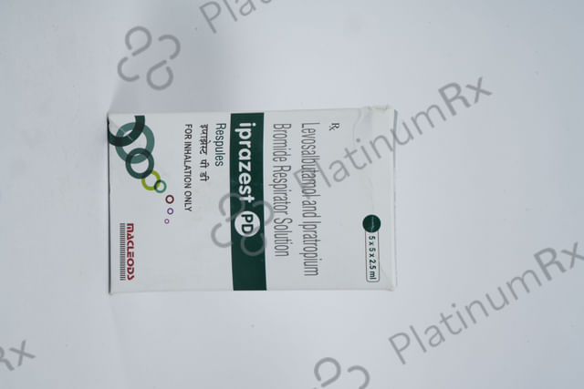 Iprazest PD 0.63mg/500mcg Respules 5X2.5ml