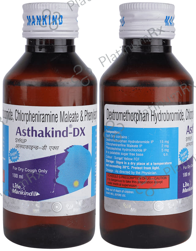 Asthakind DX Syrup Sugar Free 100ml