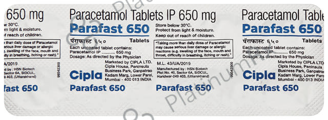 Parafast 650mg Tablet 10s