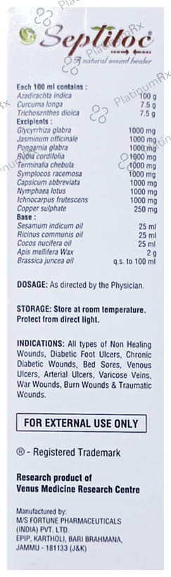 Septiloc Solution - Protects from Infections & Promotes Faster Wound Healing 100 ml