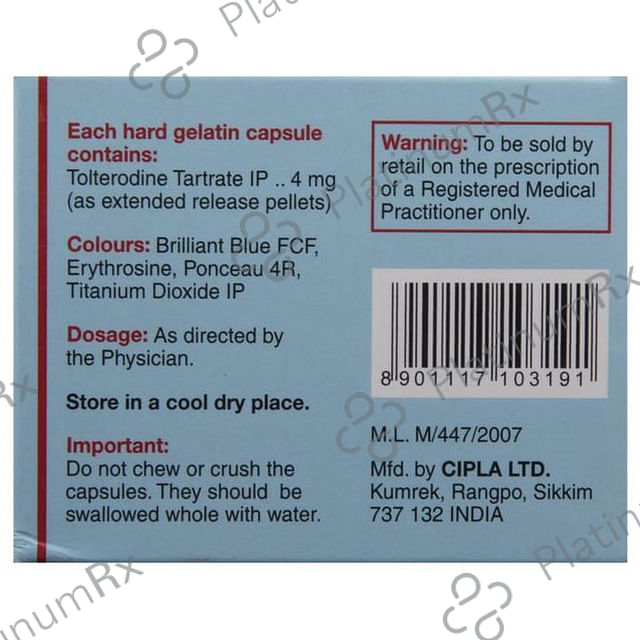 Terol LA 4mg Capsule ER 10s