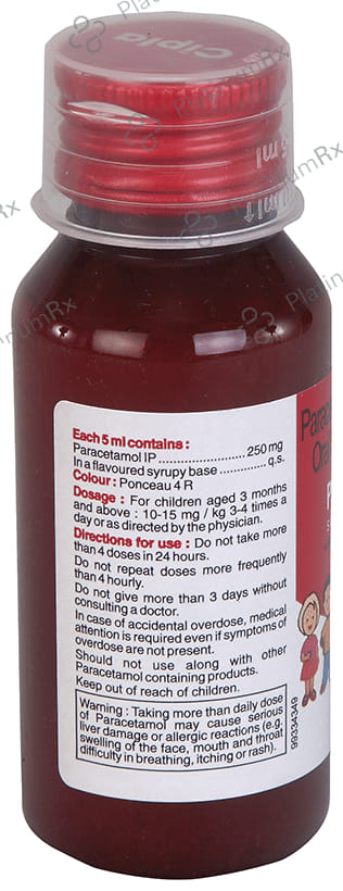 Paracip 250mg Oral Syrup 60ml