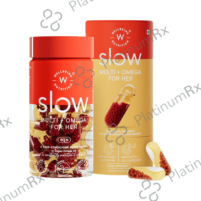 Wellbeing Nutrition Slow Multi for Her with Astaxanthin Cranberry Vegan Omega Oil Capsule 60s