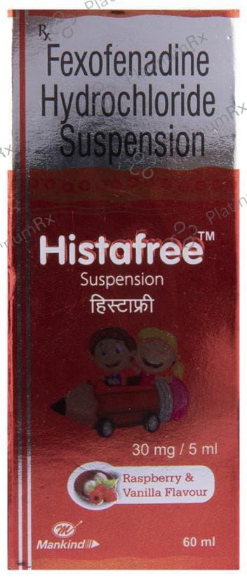 Histafree Raspberry & Vanilla 30mg Suspension 60ml