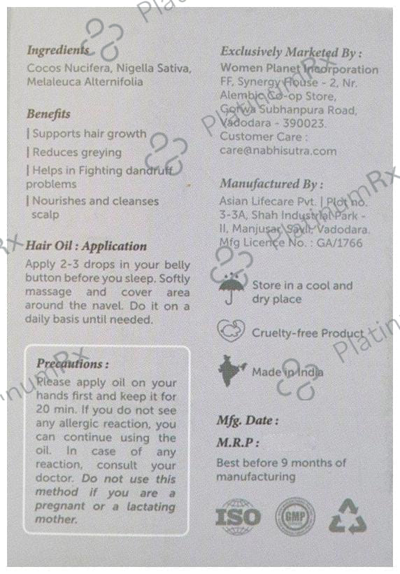 Nabhi Sutra Oil for Hair Health