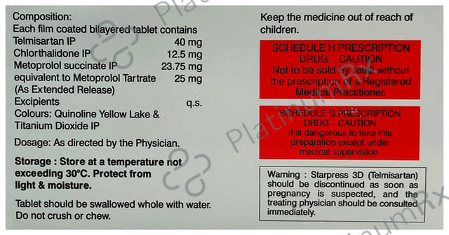 Starpress 3D 12.5/25/40mg Tablet 10s
