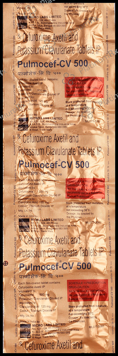 Pulmocef CV 500/125mg Tablet 10s