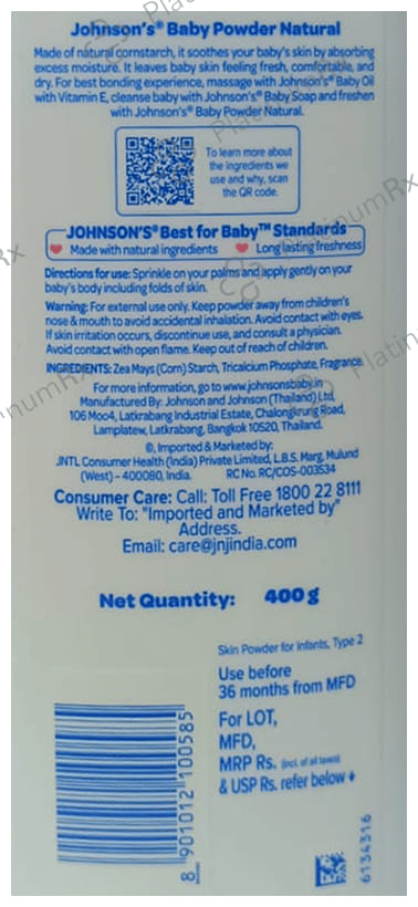 Johnson's Baby Powder 400gm