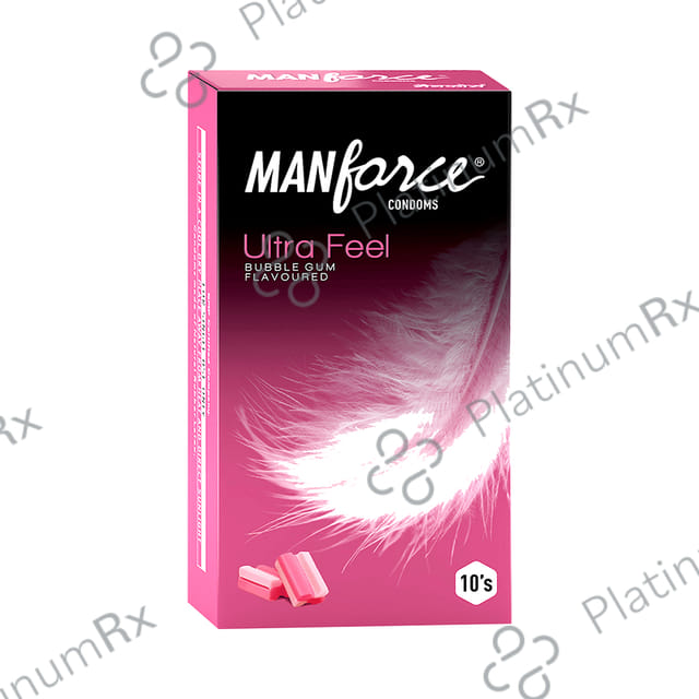 Manforce Ultra Feel Bubblegum Flavour Condom 10s